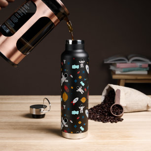Botella De Agua Patrón de astronauta y espacio exterior infantil