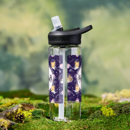 Botella De Agua Patrón de astronautas de gatos gatitos