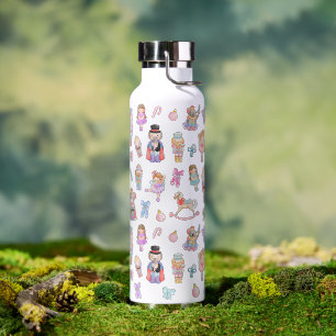 Botella De Agua Patrón de ballet de petaca