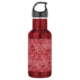 Botella De Agua patrón de burbujas rojas de plástico