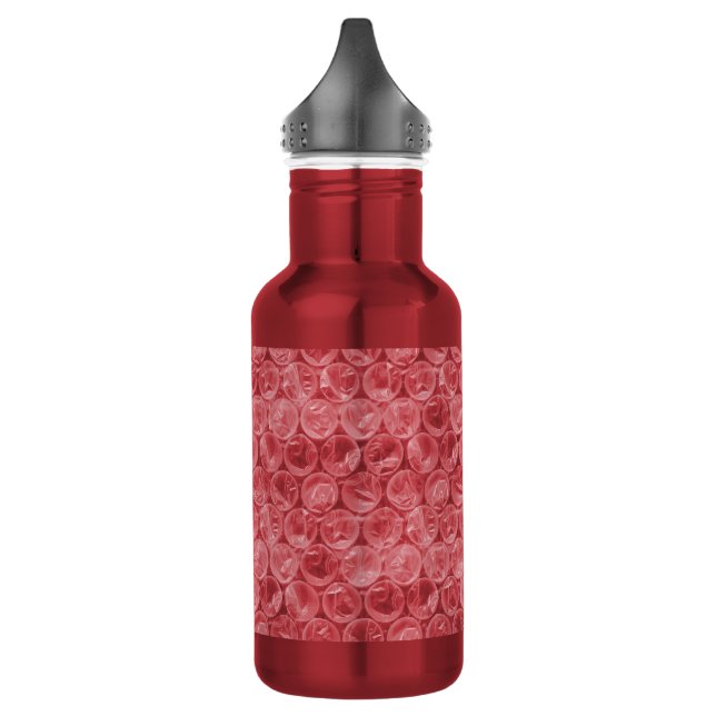 Botella De Agua patrón de burbujas rojas de plástico (Izquierda)