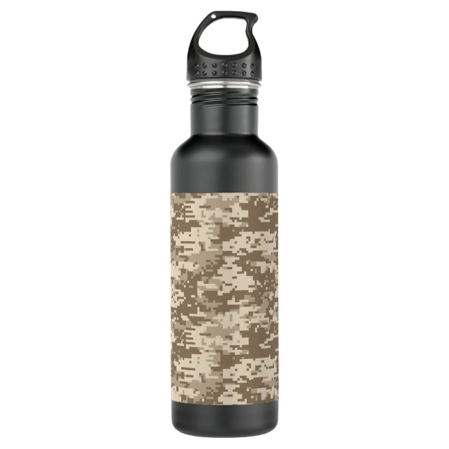 Botella De Agua Patrón de camo digital del desierto urbano (Anverso)