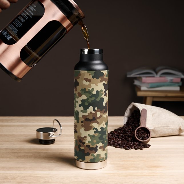 Botella De Agua Patrón de camuflaje (Café)