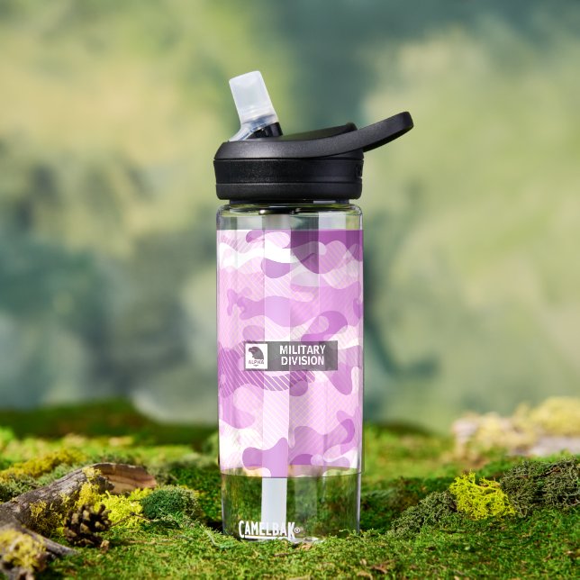 Botella De Agua Patrón de camuflaje púrpura (Al aire libre (girado))
