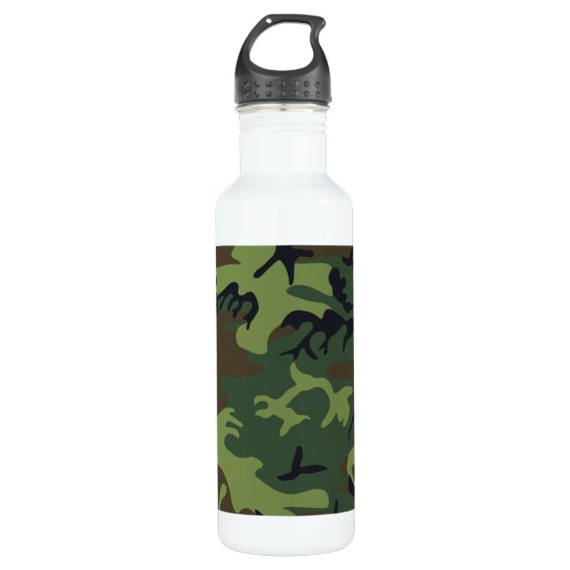 Botella De Agua Patrón de camuflaje verde (Anverso)
