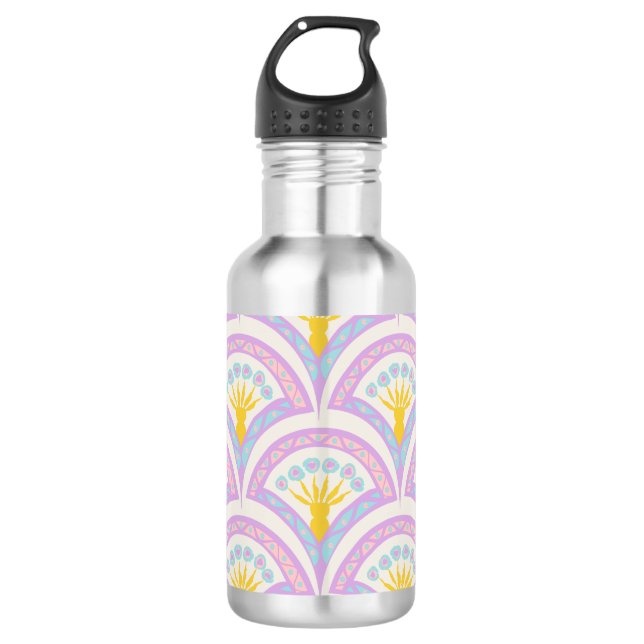 Botella De Agua Patrón de cáscara de color pastel (Anverso)