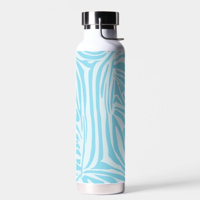 Botella De Agua Patrón de cebra azul (Izquierdo)