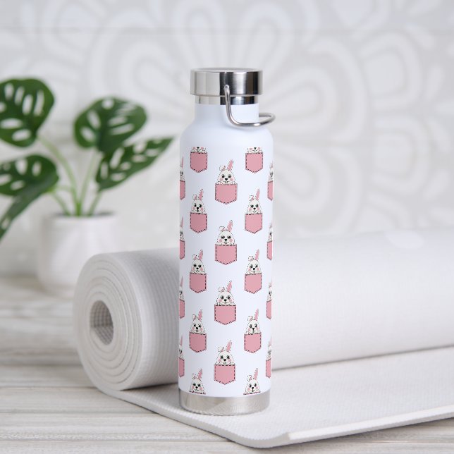 Botella De Agua Patrón de conejo de Mascota de bolsillo (Yoga)