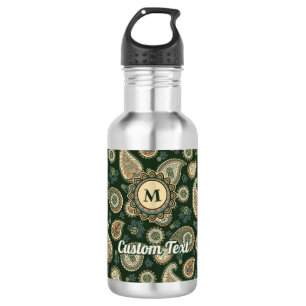 Botella De Agua Patrón de Cypress Paisley