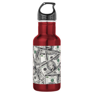 Botella De Agua Patrón de dinero de billete de $10