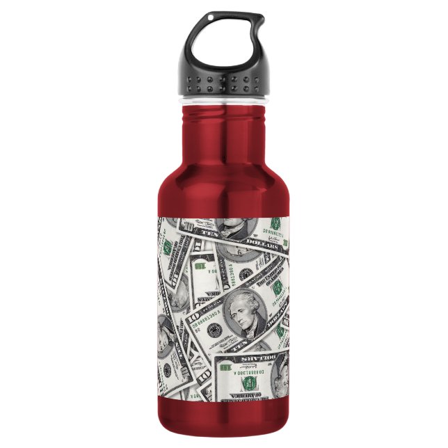 Botella De Agua Patrón de dinero de billete de $10 (Anverso)