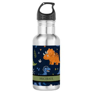Botella De Agua Patrón de Dinosaurio Adorable Colorido