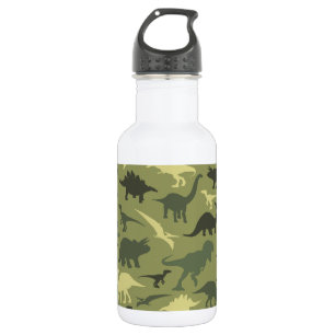 Botella De Agua Patrón de dinosaurio, Silueta de dinosaurio, Dino