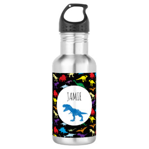 Botella De Agua Patrón de dinosaurios coloridos para niños