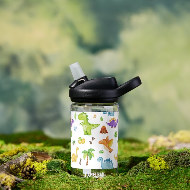 Botella De Agua Patrón de dinosaurios curados para niños (Al aire libre)