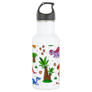 Botella De Agua Patrón de Dinosaurios Cute Niños Personalizados