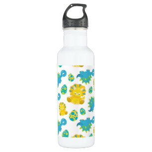Botella De Agua Patrón De Dinosaurios, Dinosaurios Cutos, Dino Beb