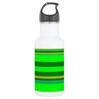 Botella De Agua Patrón de diseño personalizado de franja verde col