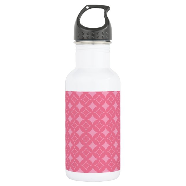 Botella De Agua Patrón de envío rosa (Anverso)