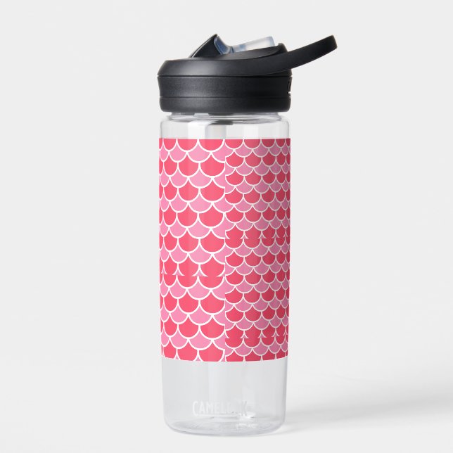 Botella De Agua Patrón de escalas rosadas de peces-28543 (Izquierdo)