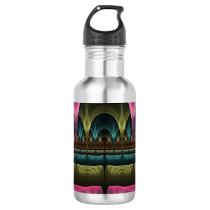 Botella De Agua Patrón de fantasía especial Resumen Fractal colori