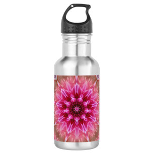 Botella De Agua Patrón de Flor Rosa Mandala Geométrico-67545