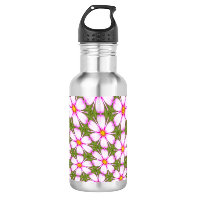 Botella De Agua Patrón de flores de cosmos (Anverso)
