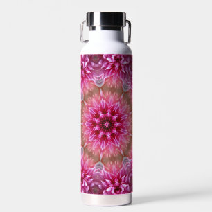Botella De Agua Patrón de flores rosadas de Mandala geométrica-675