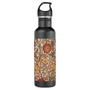 Botella De Agua Patrón de fondo de escritorio de la flor rosa de W