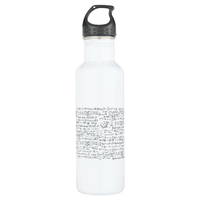 Botella De Agua Patrón de fórmulas matemáticas (Anverso)