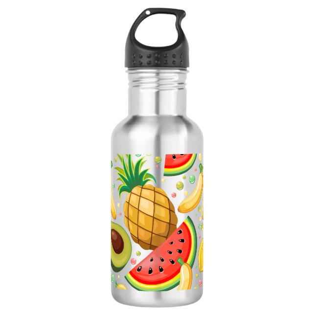 Botella De Agua Patrón de frutas de verano fresco (Anverso)