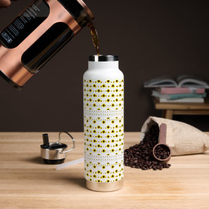 Botella De Agua Patrón de girasol ruso contemporáneo