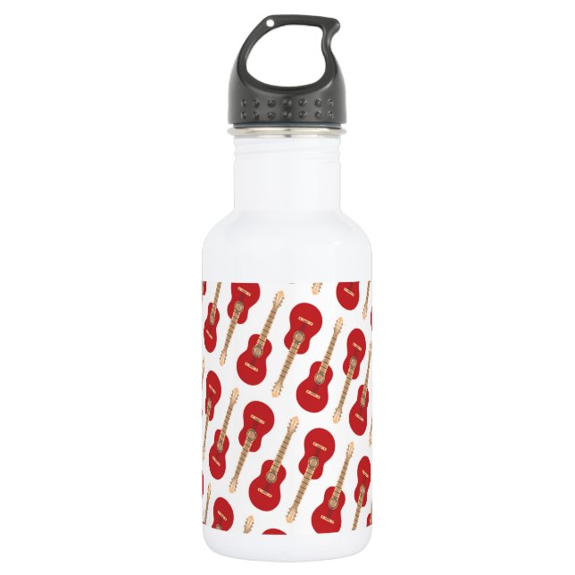 Botella De Agua Patrón de guitarra roja (Anverso)
