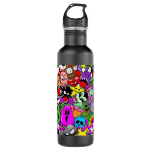 Botella De Agua Patrón de Halloween de personajes adorables