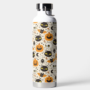 Botella De Agua Patrón de Halloween de Retro Cuto