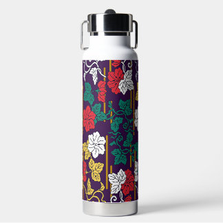 Botella De Agua Patrón de hoja tradicional japonés