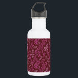 Botella De Agua Patrón de hoja tropical floral borgoñona y rosa<br><div class="desc">Fun Burgundy y Pink Floral Tropical Sencillo y Elegante patrón de hojas. Este patrón moderno hace que los amantes de la naturaleza primaveral tengan una impresión muy buena.</div>