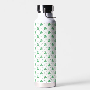 Botella De Agua Patrón de Hojas de Trébol Día de San Patricio-5322