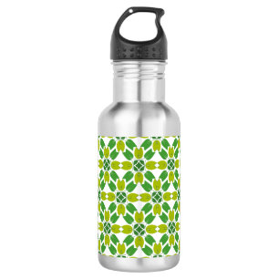 Botella De Agua Patrón de hojas, patrón de hojas, hojas verdes