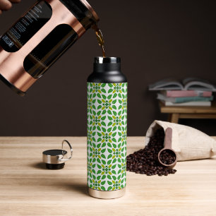 Botella De Agua Patrón de hojas, patrón de hojas, hojas verdes