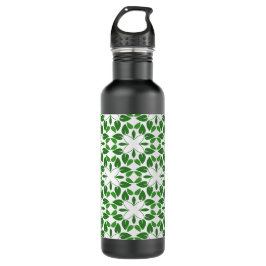 Botella De Agua Patrón De Hojas, Patrón De Hojas, Hojas Verdes