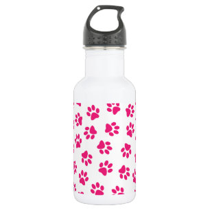 Botella De Agua Patrón de huellas de patas, patas de perro, patas