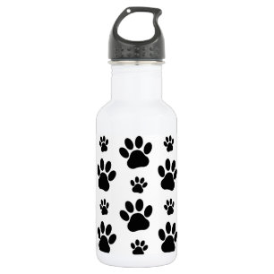 Botella De Agua Patrón de Huellas de Perro, Huellas de Perro, Huel