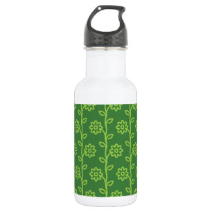 Botella De Agua Patrón de jardín de flores planas