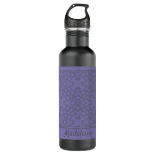 Botella De Agua Patrón de lavanda personalizado