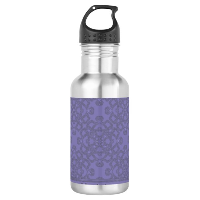 Botella De Agua Patrón de lavanda personalizado (Anverso)