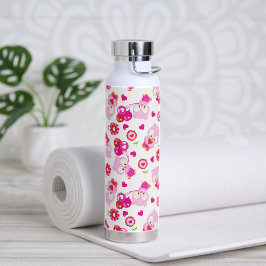 Botella De Agua Patrón De Lechuzas, Lechuzas Cutas, Lechuzas Rosad