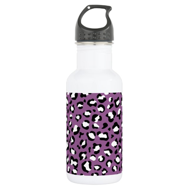 Botella De Agua Patrón de leopardo, manchas de leopardo, leopardo  (Anverso)
