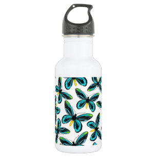 Botella De Agua Patrón de mariposa de la reina Alexandra