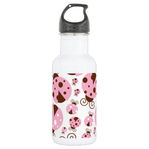 Botella De Agua Patrón de mariquitas, mariquitas lindas, mariquita